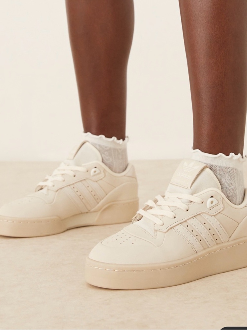 adidas Women’s Cream/Beige Platform Sneakers